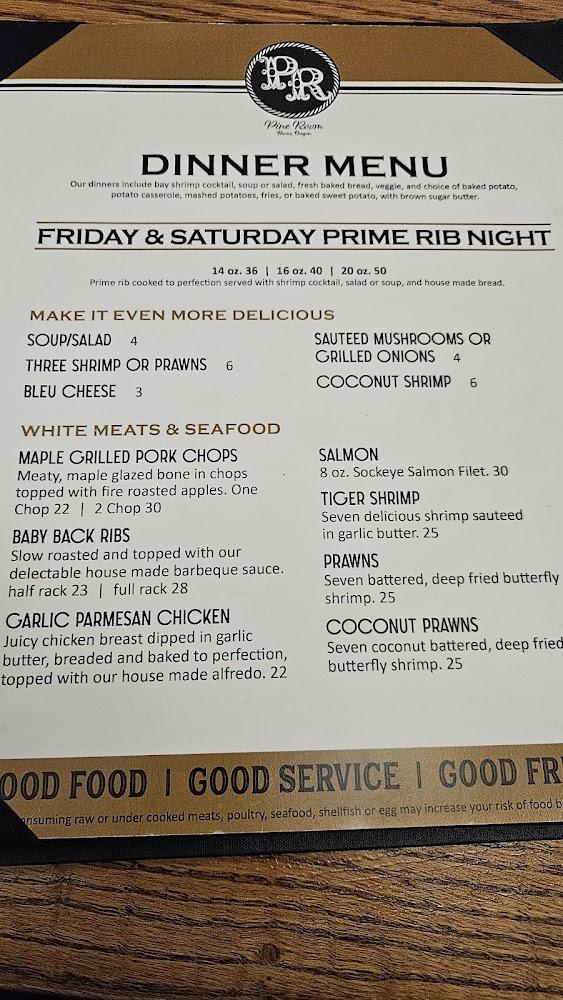The Pine Room Menu image 3